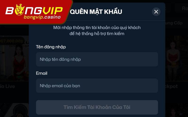 Quên mật khẩu? Khôi phục ngay lập tức
