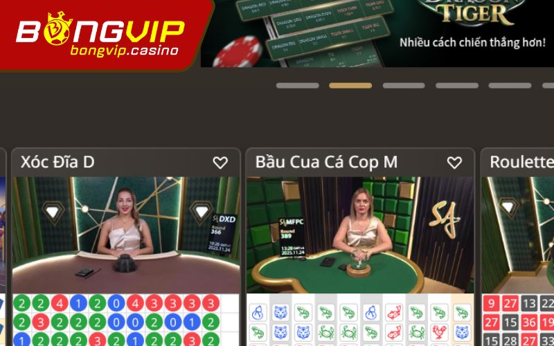 Tính năng nổi bật của casino Bongvip